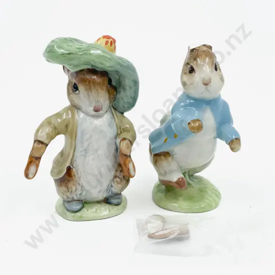 Beswick Beatrix Potter's Benjamin Bunny and Peter Rabbit (both with faults)
