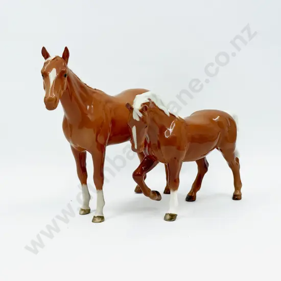 Two Beswick Ceramic Horse Figurines
