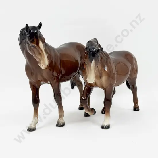 Two Beswick Ceramic Horse Figurines