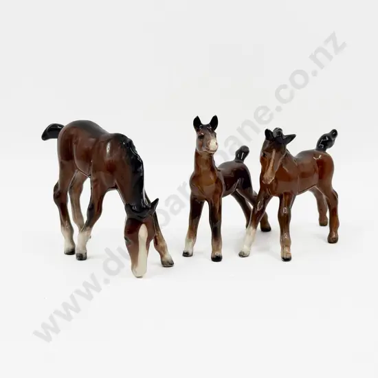 Three Beswick Ceramic Foal Figurines