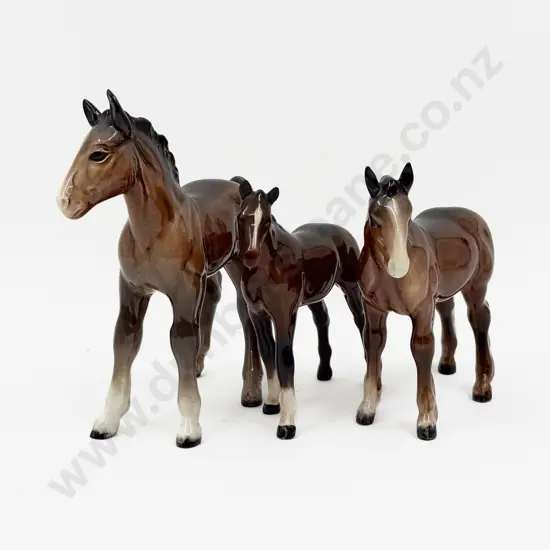 Three Beswick Ceramic Foal Figurines