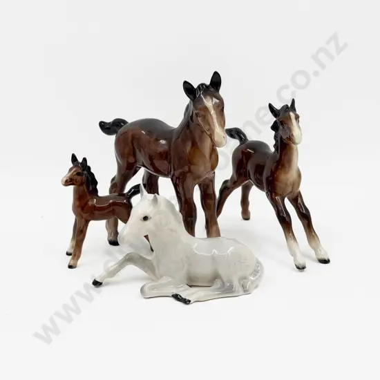 Four Beswick Ceramic Foal Figurines