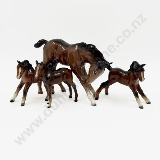 Four Beswick Ceramic Foal and Horse Figurines