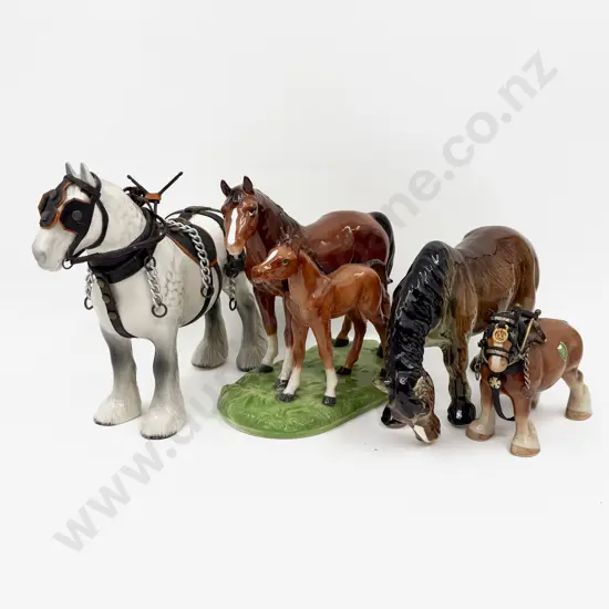 Four Horse Figurines