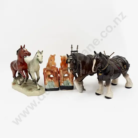 Five Horse Figurines