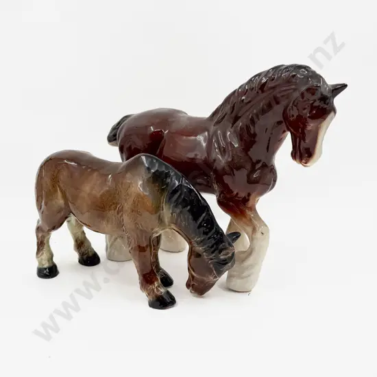 Two Horse Figurines