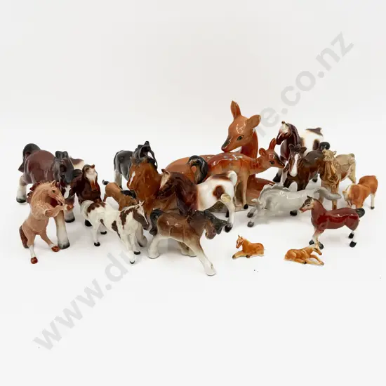 Box Quantity of Assorted Horse Figurines