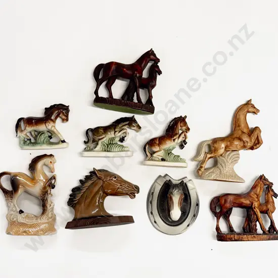 Box of Assorted Horse Figurines
