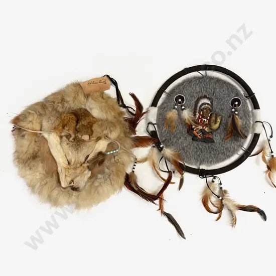 Coyote Dance Shield and American Indian Dream Catcher