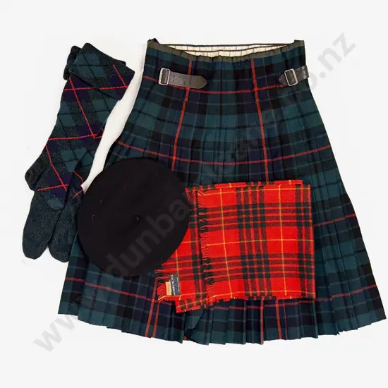 Tartan Kilt Hat Scarf and Socks