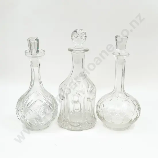 Three Glass Decanters