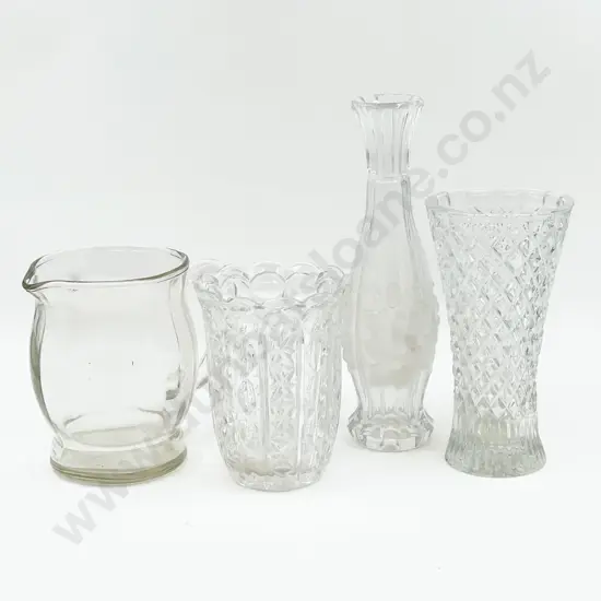 Three Glass Vases and Other