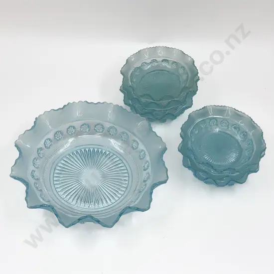 Pressed Glass Part Dessert Set