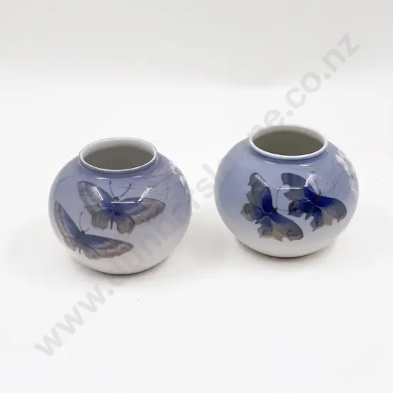 Pair of Royal Copenhagen Squat Vases