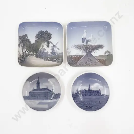 Two B&G Dishes with Two Royal Copenhagen Dishes