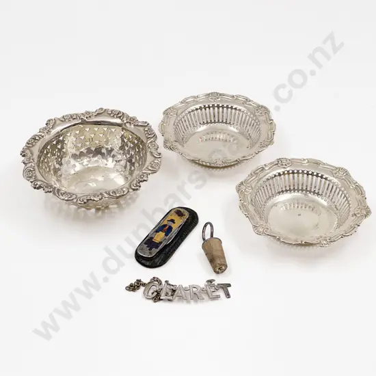 Three Assorted Sterling Dishes & Others