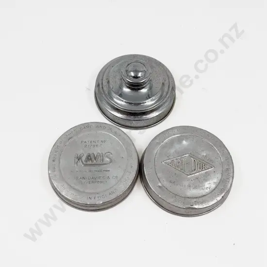 Three Vintage Lolly Jar Lids