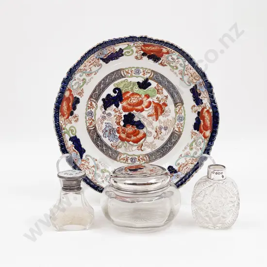 Three Assorted S/S Vanity Jars Etc