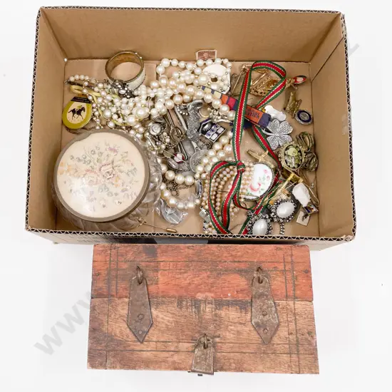 Collection of Assorted Costume Jewellery and Jewellery Box