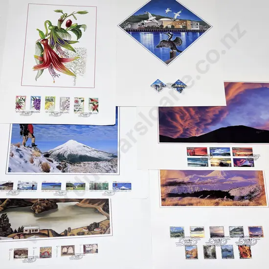 Folder of Eleven Stamp Art Sheets