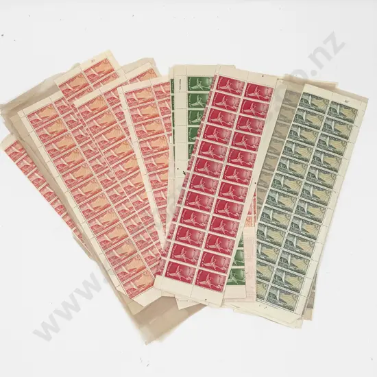 NZ 1951 Health Stamps 1d 2d Part Sheets with 1947 Health 1d 2d Full Sheet Each