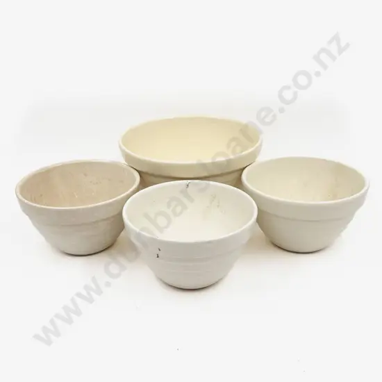 Crown Lynn Mixing Bowl & Three Smaller Mixing Bowls