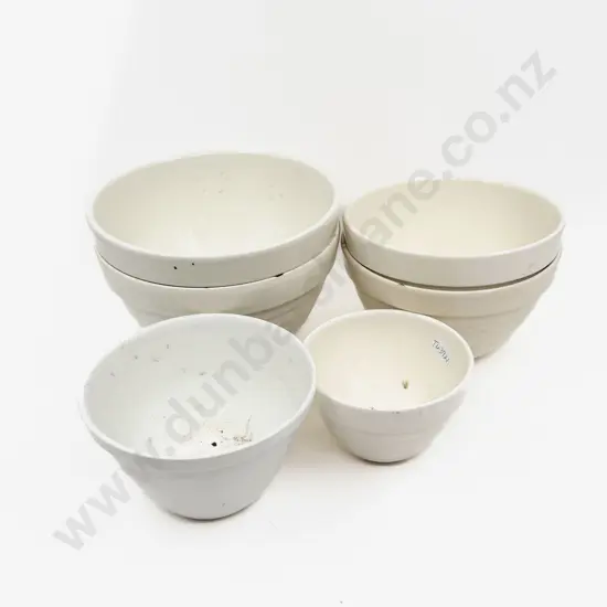 Six Crown Lynn Mixing Bowls