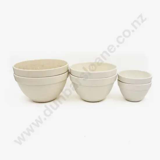 Six Crown Lynn Mixing Bowls