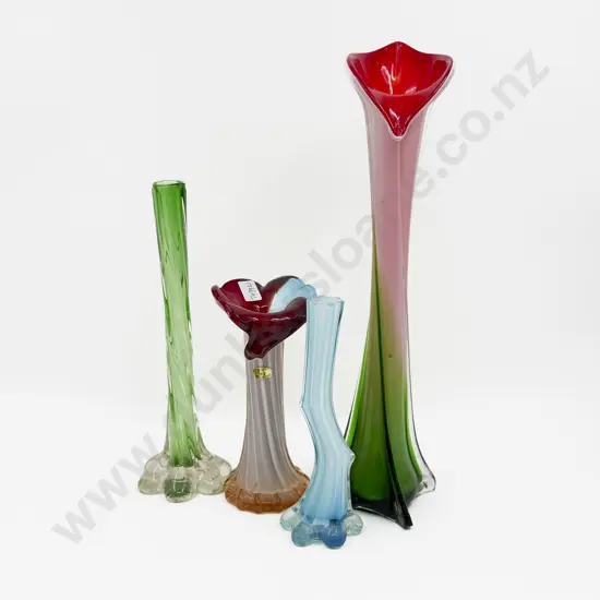 Four Assorted Airglass Specimen Vases