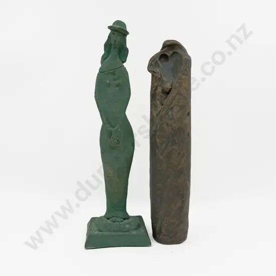 Ceramic Figure on Stand & Other
