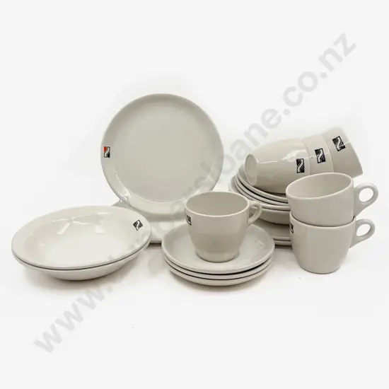 Six Crown Lynn NZR Teacups & Saucers