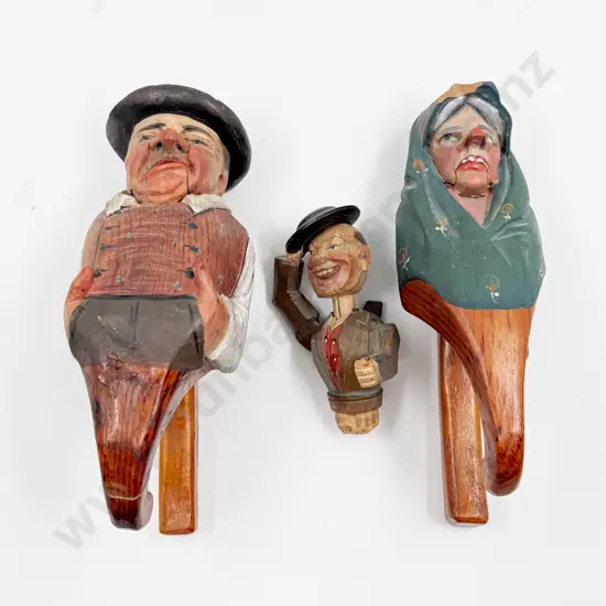 Three C1920s Swiss Handcarved Nutcrackers