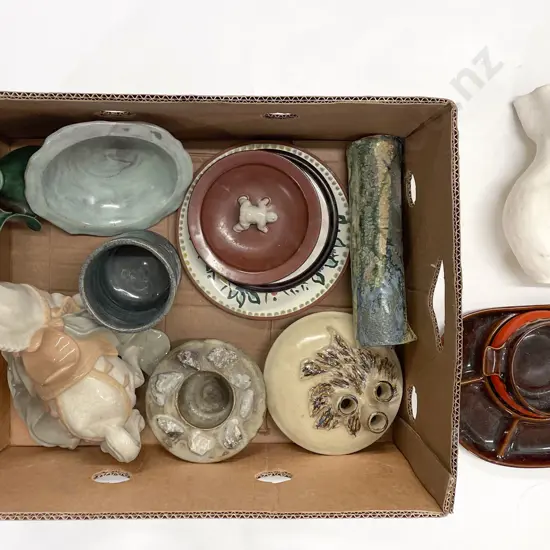 Boxed Quantity of Assorted Pottery