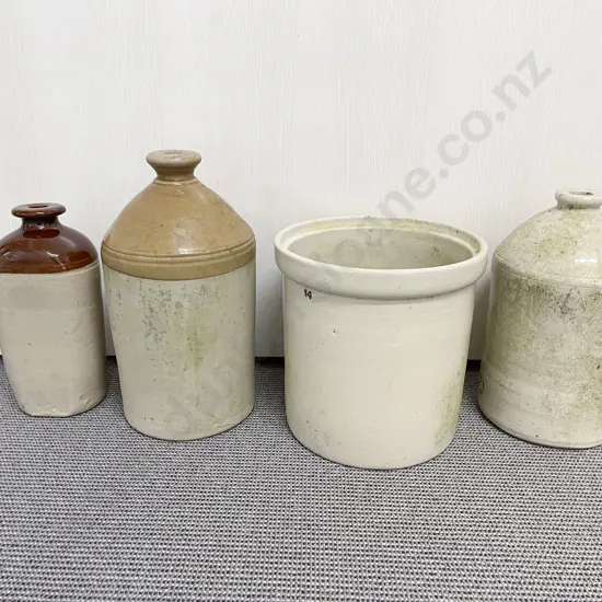 Three Crocks & Other Crock Missing Lid