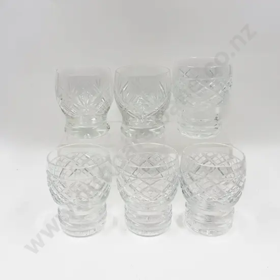 Set of Four Crystal Tumblers & Pair of Other Crystal Tumblers