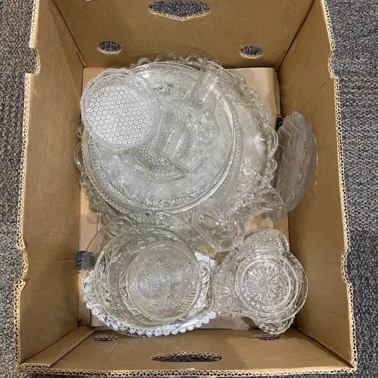 Box Quantity of Assorted Crystal & Glass