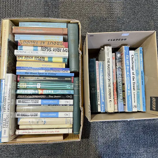 Two Boxes of Assorted Fishing Reference Volumes