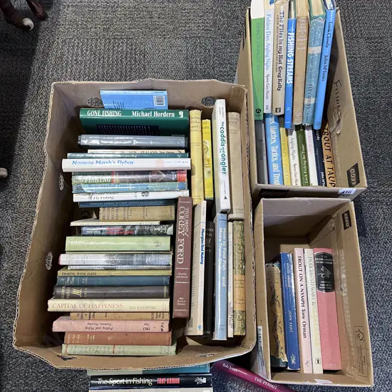 Three Boxes of Assorted Fishing Reference Volumes
