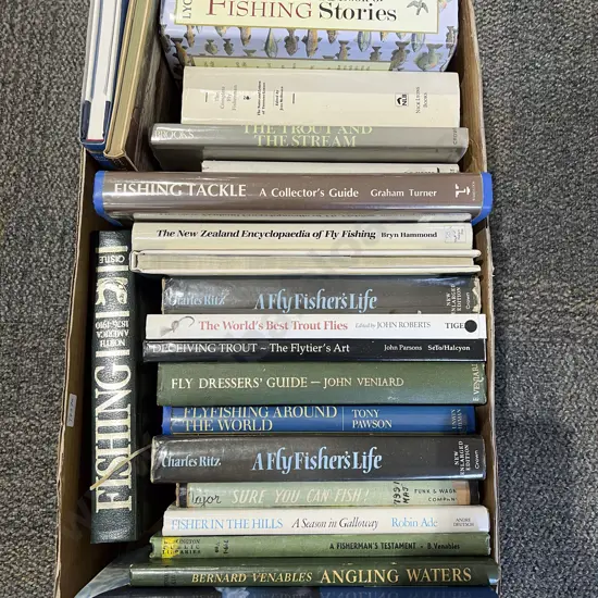Large Boxed Quantity of Assorted Fishing Reference Volumes