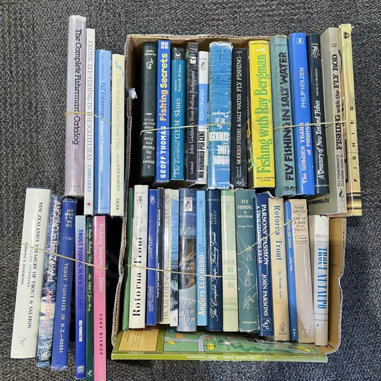 Large Boxed Quantity of Assorted Fishing Reference Volumes