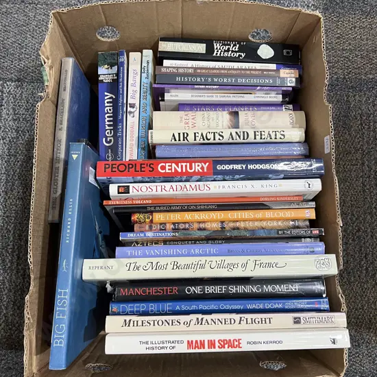 Boxed Quantity of Assorted History Reference Volumes