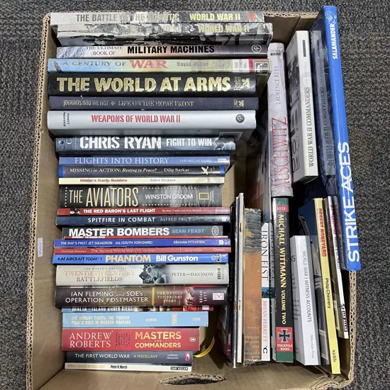 Boxed Quantity of Assorted Military History References Volumes