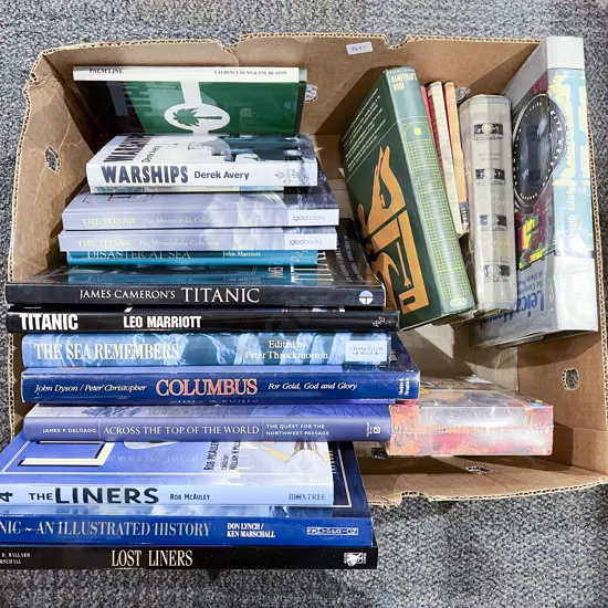Boxed Quantity of Assorted Nautical Reference Volumes