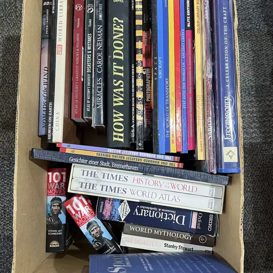 Boxed Quantity of Assorted Books