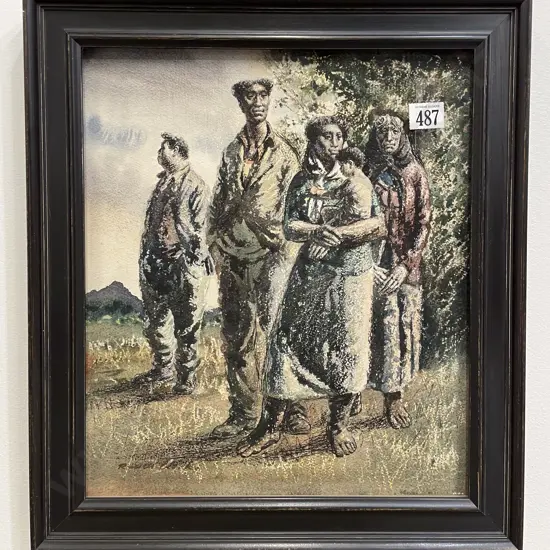 After Russell Clark, A Maori Family, Print