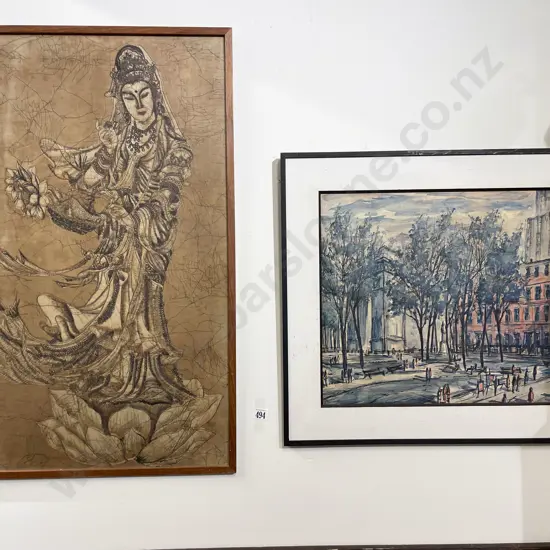 Framed Batik Work together with Print