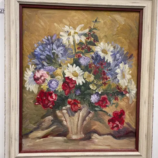 Unknown Artist - Floral Still-life - Oil on Board