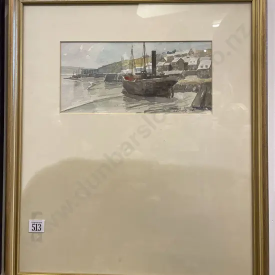 Signed Paiette - Appledore Devon - Watercolour