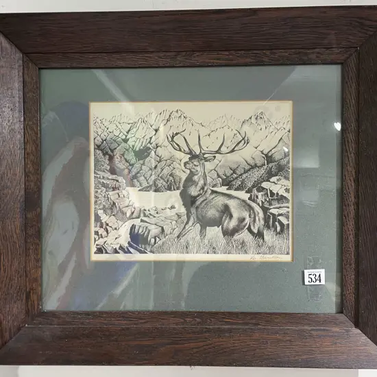 Rei Hamon - "Deer in Landscape" - Print