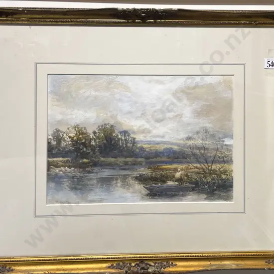 F. Widgery - "English Country Landscape" - Watercolour